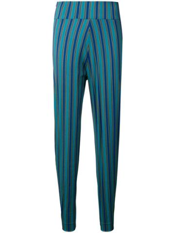 Romeo Gigli Pre-owned Striped Trousers - Blue
