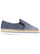 Jimmy Choo Dawn Espadrilles, Women's, Size: 41, Blue, Leather/jute/rubber
