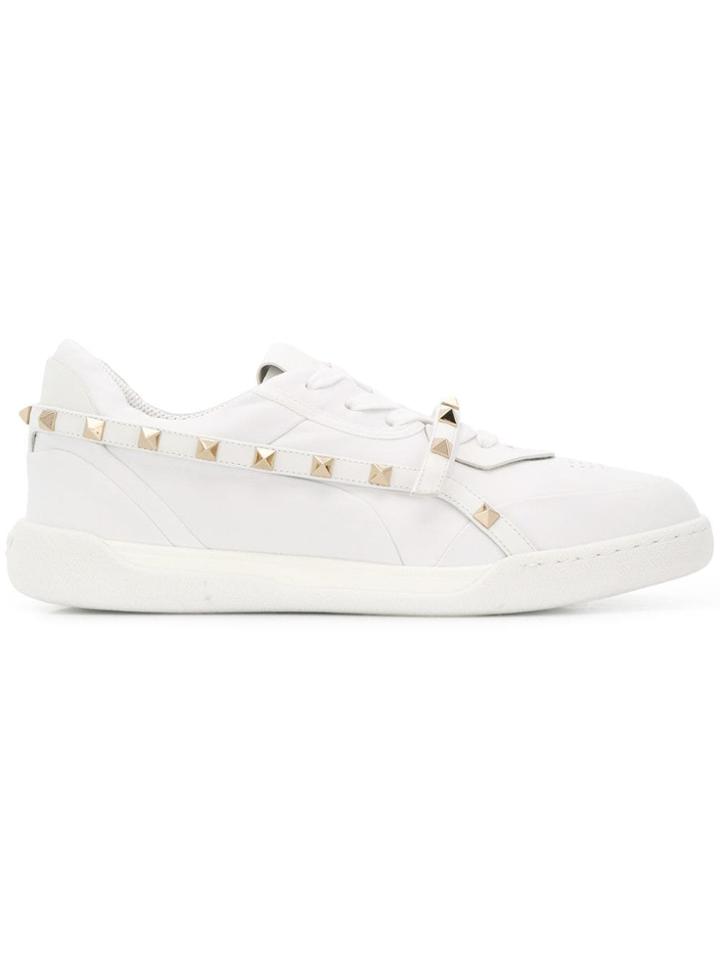 Valentino Valentino Garavani Rockstud Sneakers - 0bo White Gold