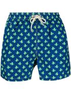 Mc2 Saint Barth Hawaiin Fish Swimming Shorts - Blue