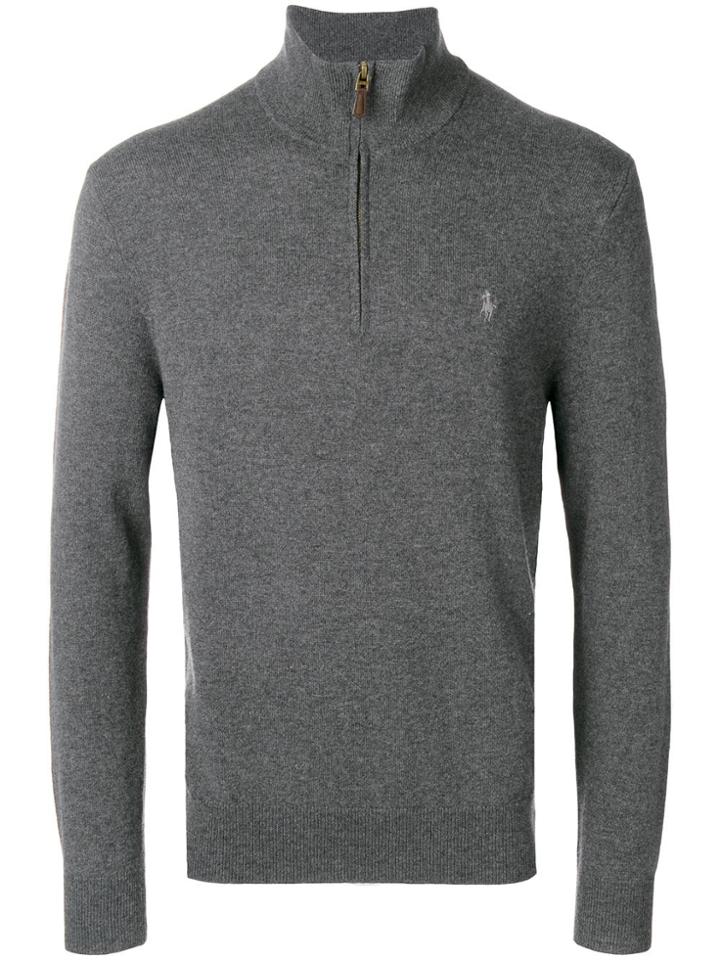 Polo Ralph Lauren Half-zip Logo Sweater - Grey