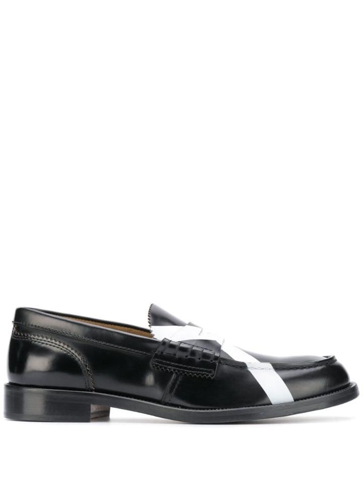 College X Print Loafers - Black