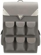Valas Voyager Backpack, Grey, Leather/suede