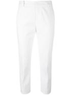 Dsquared2 Slim Cropped Trousers, Women's, Size: 36, White, Polyester/cotton/spandex/elastane