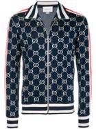 Gucci Gg Web Sweat-jacket - Blue