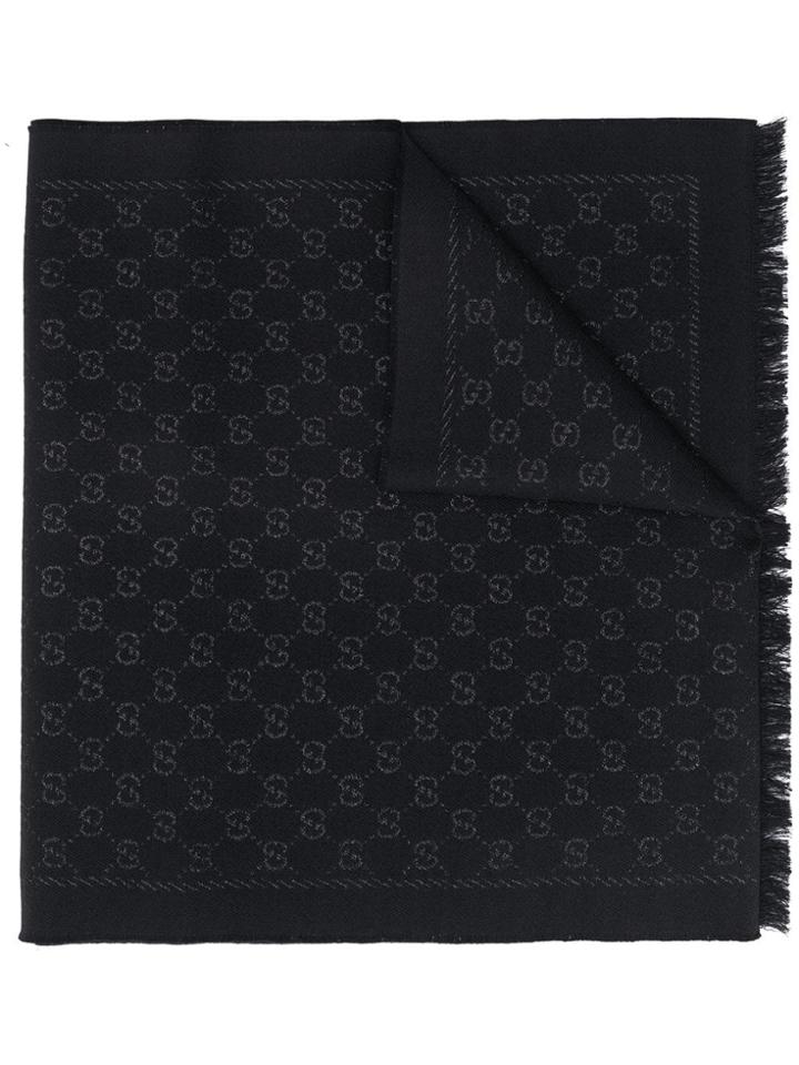Gucci Gg Supreme Scarf - Black