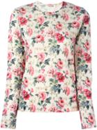 Comme Des Garçons Floral Print Longsleeved Sweatshirt