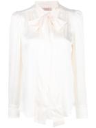 Twin-set Pussy Bow Blouse - Nude & Neutrals
