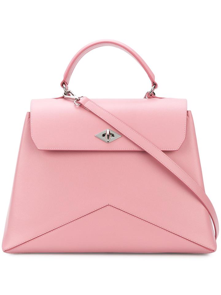 Ballantyne Geometric Detail Tote - Pink & Purple