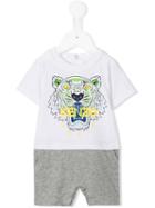 Kenzo Kids - Tiger Shorties - Kids - Cotton - 12 Mth, White