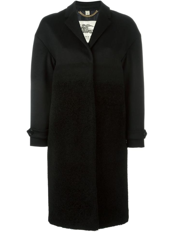 Burberry London Shearling Panelled Coat
