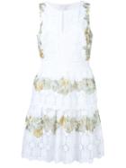 Diane Von Furstenberg Flower Embroidered Dress