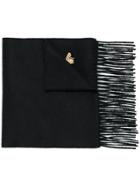 Gucci Embroidered Knitted Scarf - Black