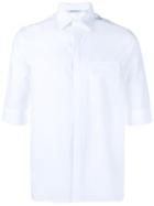 Neil Barrett Short Sleeved Cotton Shirt, Men's, Size: 39, White, Cotton
