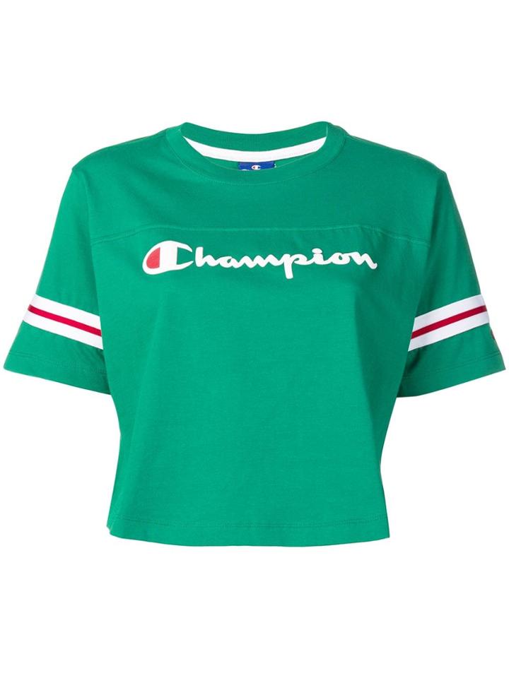 Champion Cropped Logo T-shirt - Green