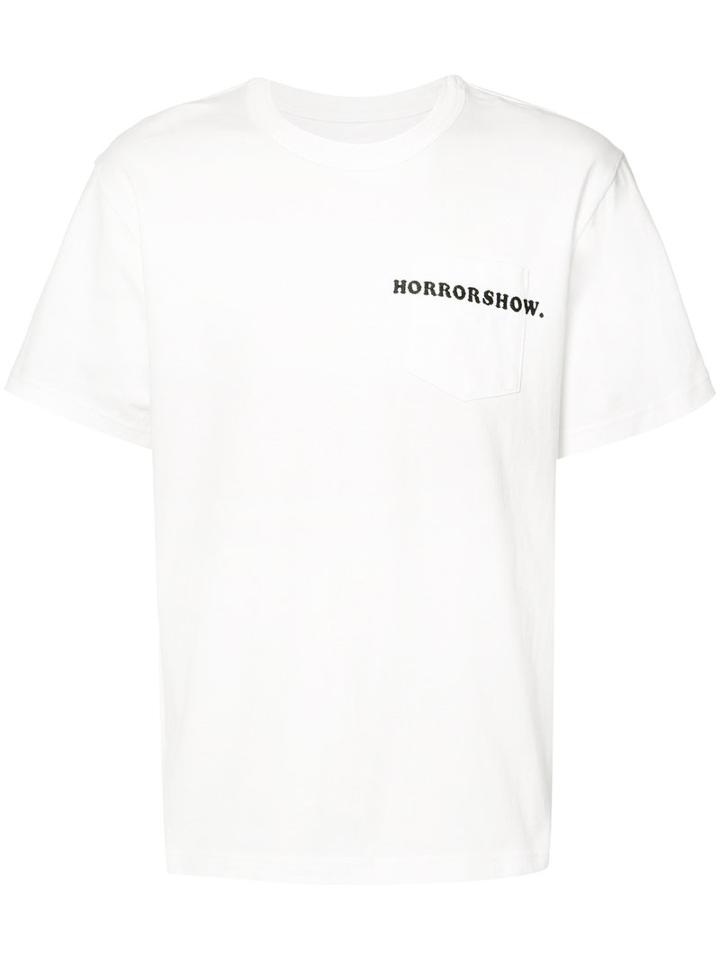Sacai - 'horrorshow' T-shirt - Men - Cotton - 4, White, Cotton