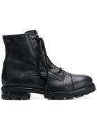 Agl Zip Lace-up Boots - Black