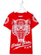 Philipp Plein Kids 'axes' T-shirt, Boy's, Size: 12 Yrs, Red