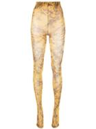 Richard Quinn All-over Print Sock Leggings - Yellow