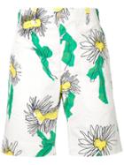 Julien David Floral Deck Shorts, Men's, Size: Small, White, Cotton