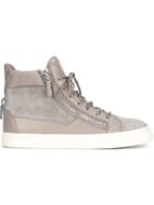 Giuseppe Zanotti Design Nolan Hi-top Sneakers, Men's, Size: 41, Grey, Leather/suede/rubber