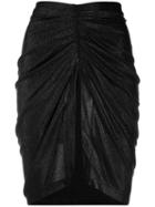 Iro Ruched Midi Skirt - Black