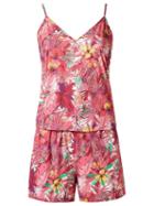 Amir Slama Printed Playsuit, Women's, Size: P, Pink/purple, Elastodiene