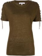 Iro Lace-up Sleeves T-shirt, Women's, Size: Xs, Green, Linen/flax
