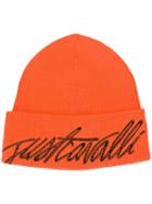 Just Cavalli Logo Knitted Hat - Orange