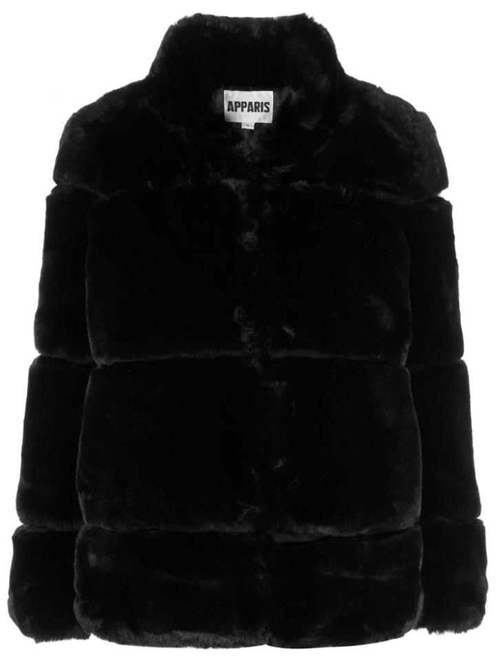 Apparis Sarah Faux Fur Coat - Black