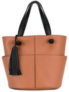 Tod's - Tassel Applique Tote Bag - Women - Calf Leather - One Size, Brown, Calf Leather