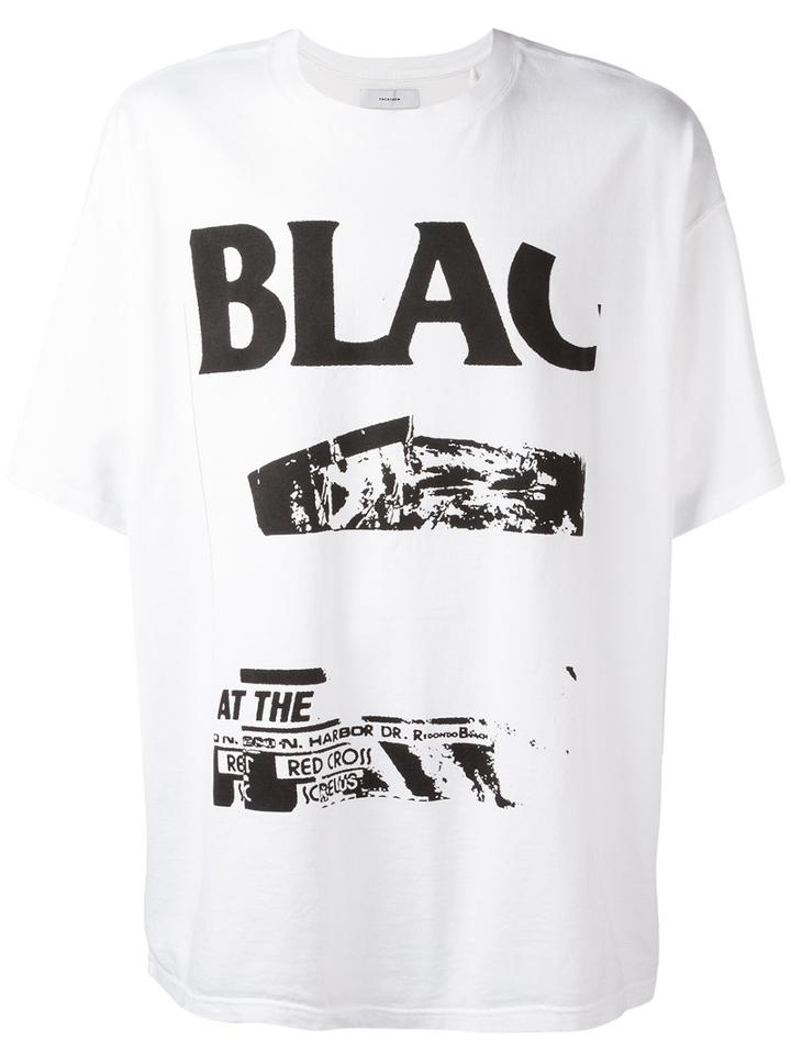 Facetasm Black Flag T-shirt, Men's, White, Cotton