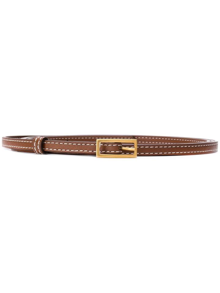 Stella Mccartney Thin Buckle Belt - Brown
