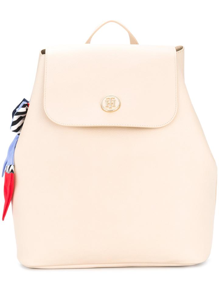 Tommy Hilfiger Embellished Drawstring Backpack - Nude & Neutrals