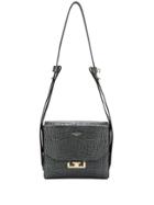 Givenchy Crocodile Effect Shoulder Bag - Grey