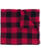 Dsquared2 'canadian Check' Scarf, Women's, Red, Modal/wool