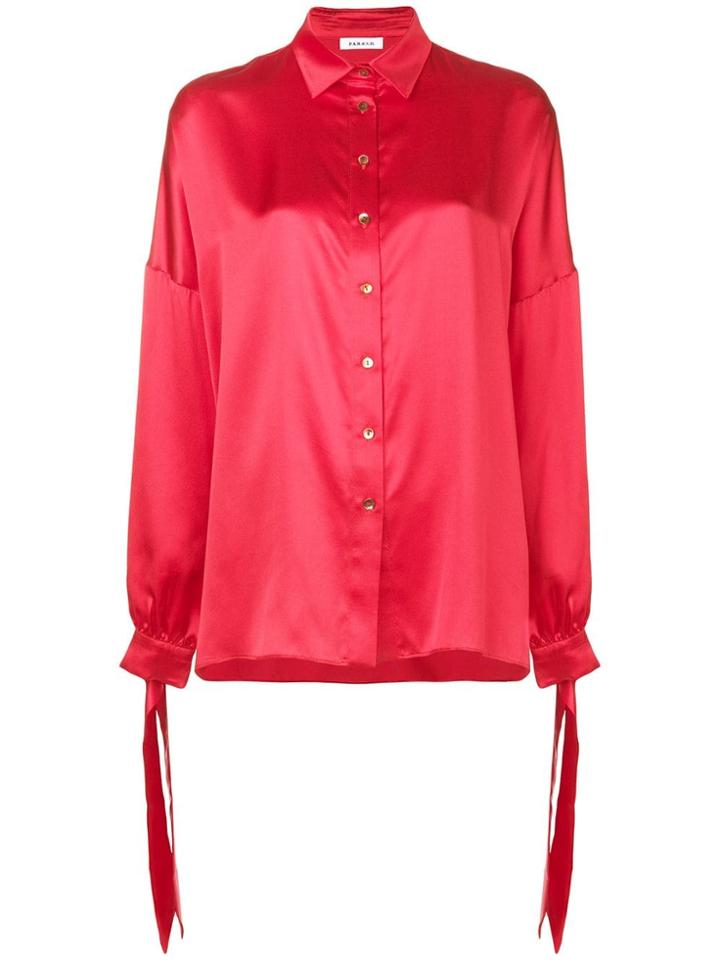 P.a.r.o.s.h. Tie Cuff Blouse - Red