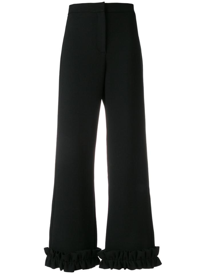 Vivetta Frill Bottom Trousers - Black