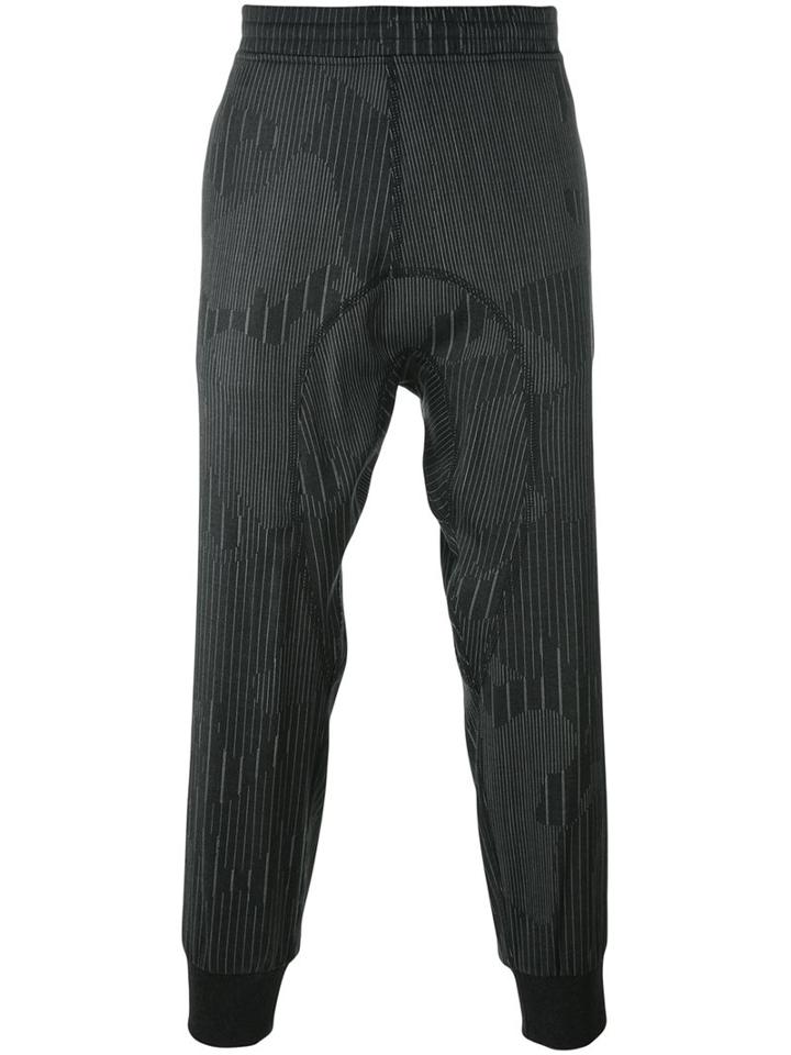 Neil Barrett Gathered Ankle Track Pants, Men's, Size: 48, Grey, Cotton/polyester/spandex/elastane/virgin Wool