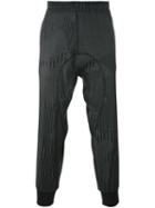 Neil Barrett Gathered Ankle Track Pants, Men's, Size: 48, Grey, Cotton/polyester/spandex/elastane/virgin Wool