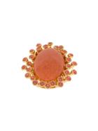 Oscar De La Renta Coral Stone Ring - Yellow & Orange
