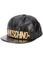 Moschino Logo Crinkled Baseball Cap - Black