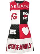 Dolce & Gabbana Patchwork Mini Dress - Black