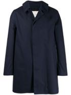 Mackintosh Dunoon Navy Bonded Cotton Short Coat Gr-1002d - Blue