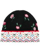 Alanui Floral Beanie Hat - Black