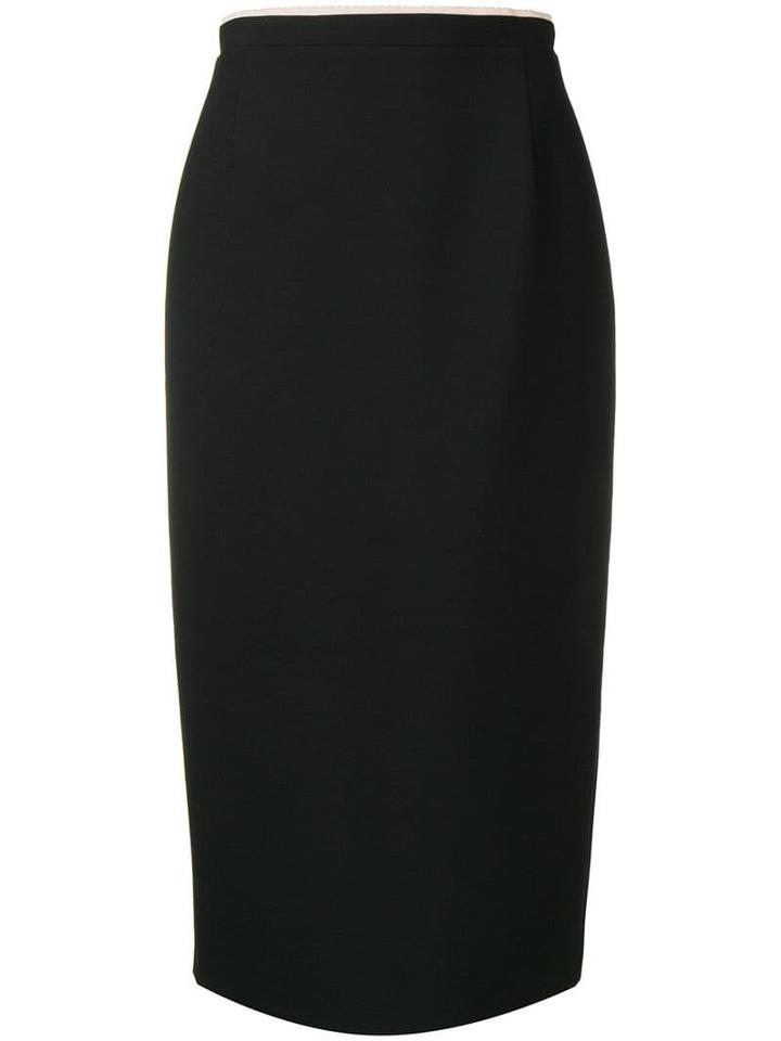 Nº21 Panelled Structure Pencil Skirt - Black
