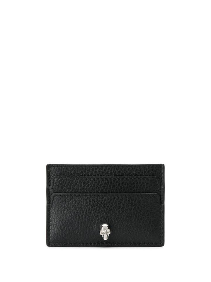 Alexander Mcqueen Skull Charm Card Holder - Black