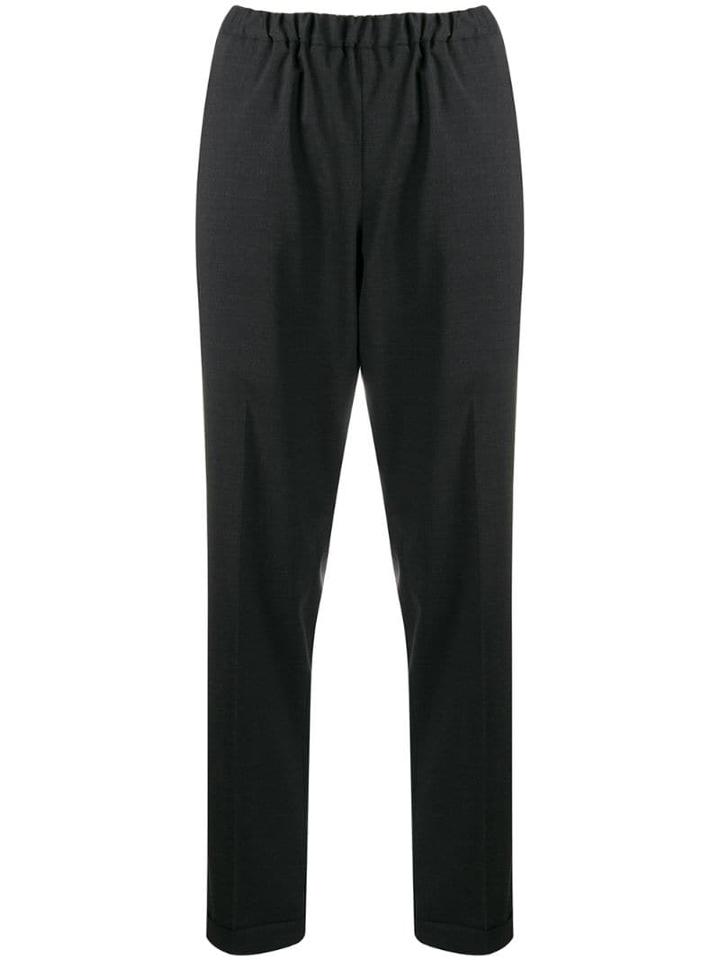 Alberto Biani Cropped Track Trousers - Black