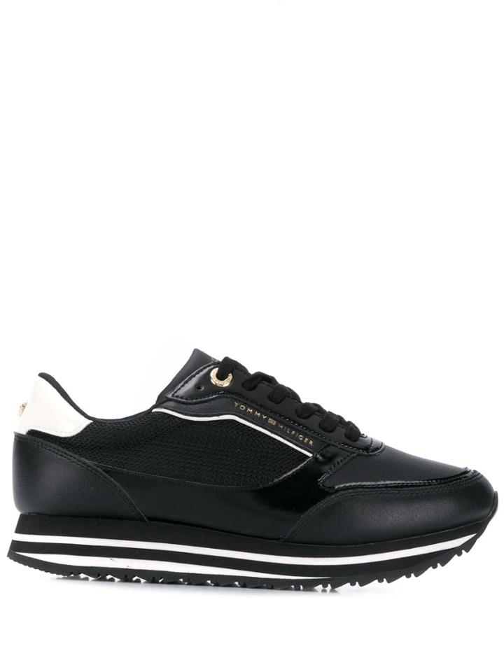 Tommy Hilfiger Retro Branded Sneakers - Black