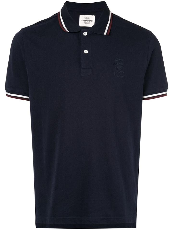 Kent & Curwen Contrast Trim Polo Shirt - Blue